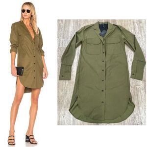 Rag & Bone Mason Shirt Dress In Green